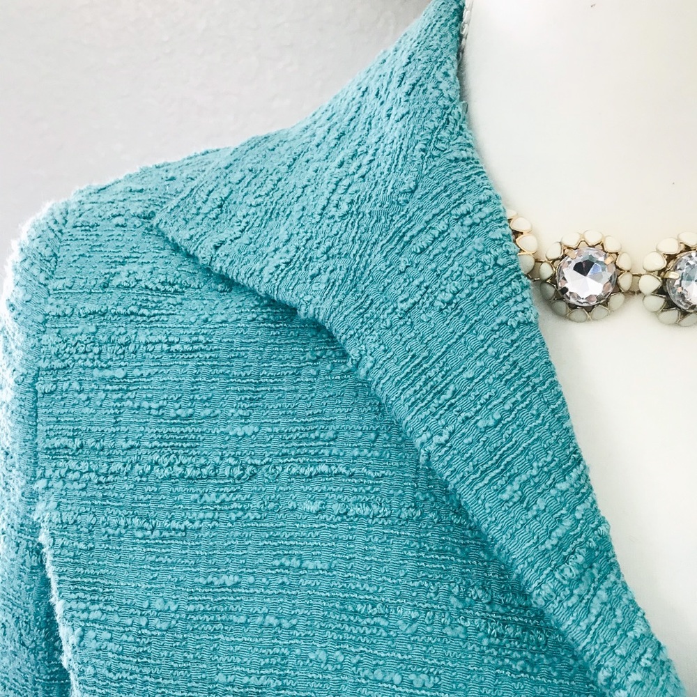 SOLD Lafayette 148 Turquoise Blue Blazer - Picture 5 of 8